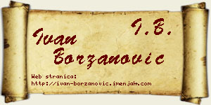 Ivan Borzanović vizit kartica